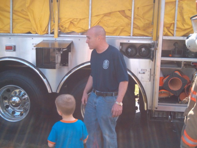 FF Fuhrman gives a tour for fire prevention